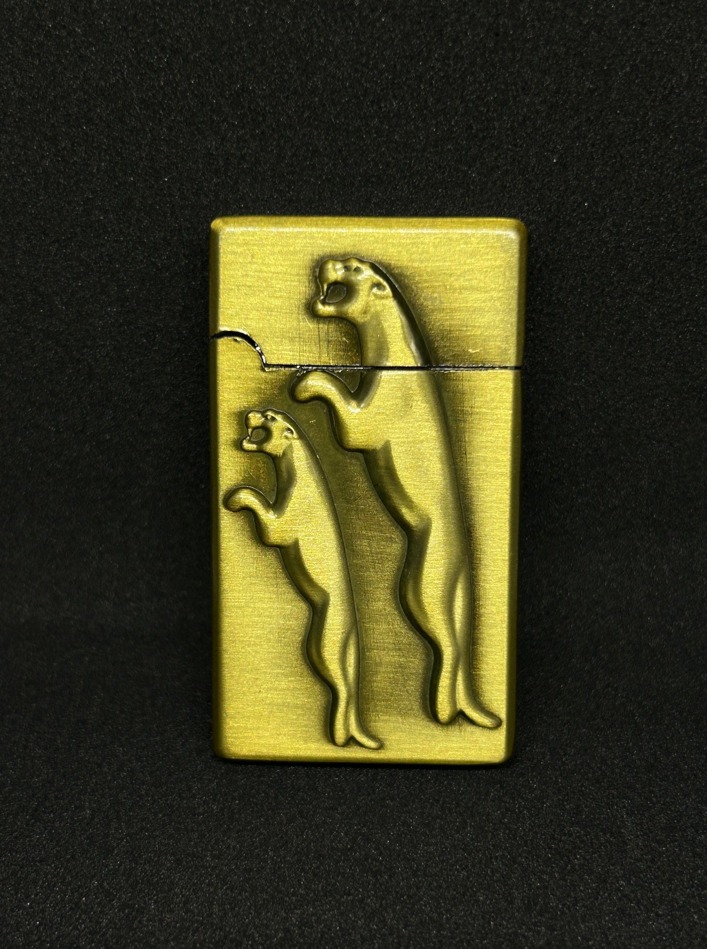 Double Jaguar Golden Jet Flame Pocket Lighter