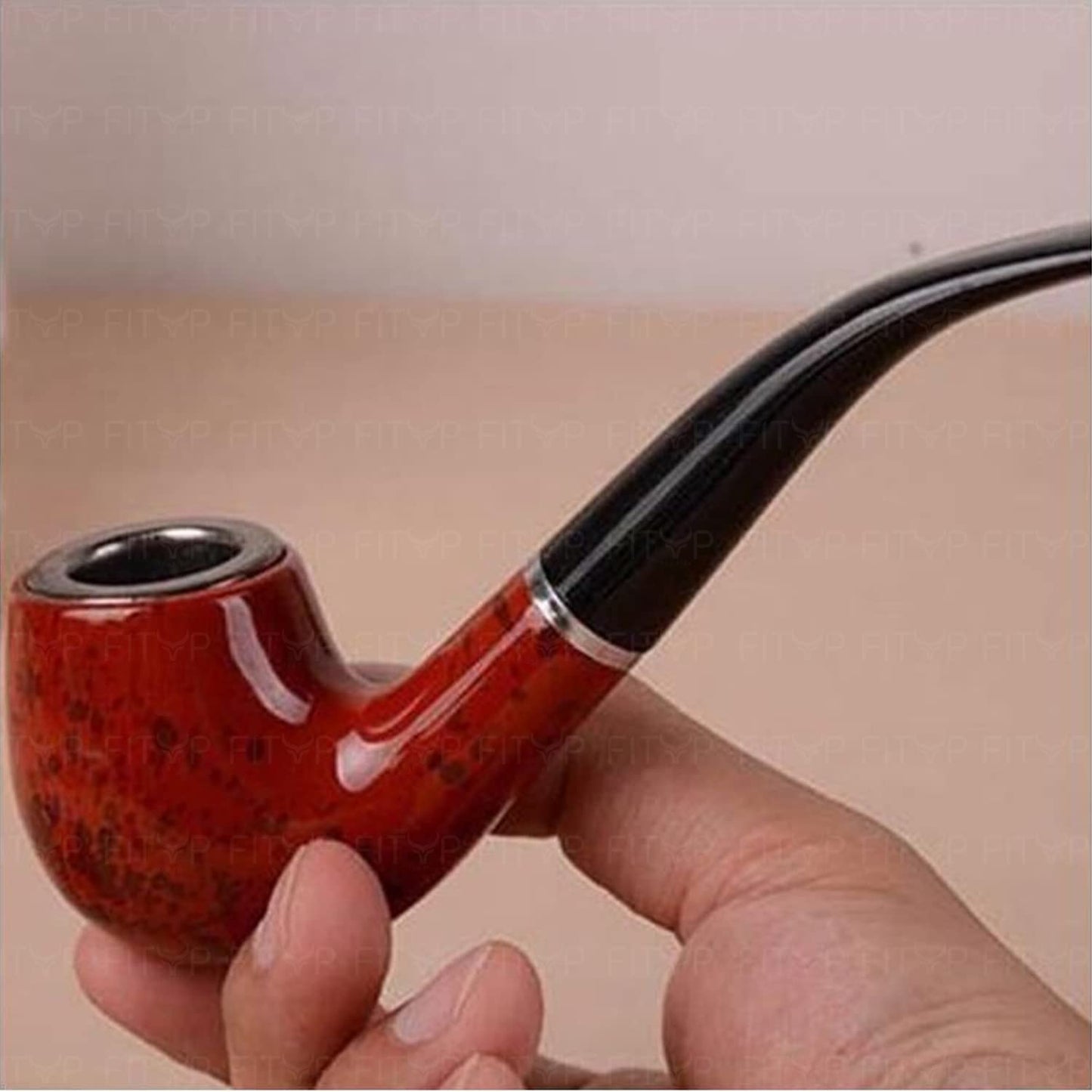 Exclusive Premium Wooden Finish Smoking Pipe / Tobacco Pipe (With Cleaning Pin & extra valves)